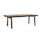 Armen Living Nofi Outdoor Patio Dining Table in Charcoal Finish with Teak Wood Top LCNODIGR - alternate 5